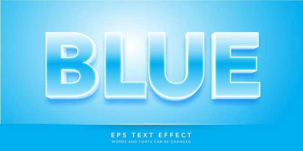 blue editable text effect