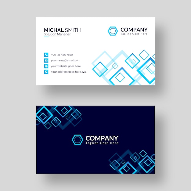 Blue elegant business card template