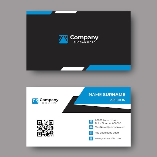 Blue elegant corporate card