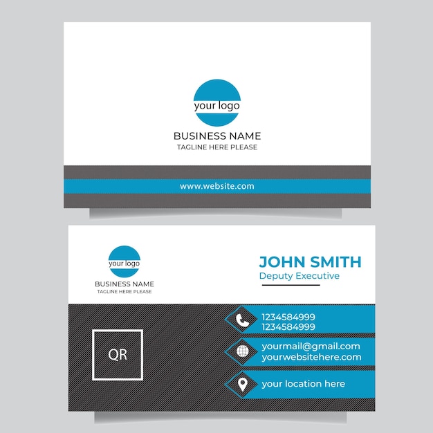 Vector blue elegant corporate card