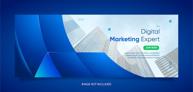 Blue elegant web banner template design