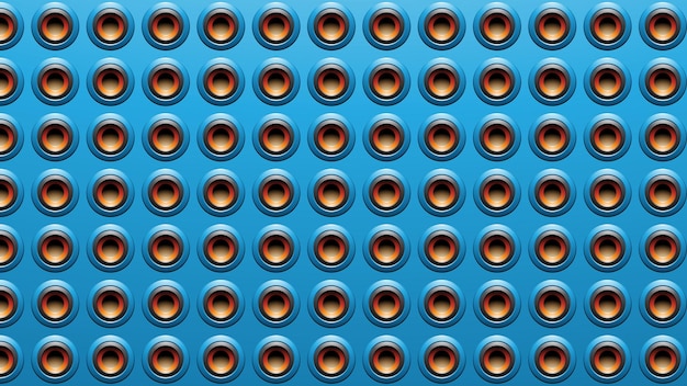 Blue Embossed Round Loudspeaker Background Vector Illustration