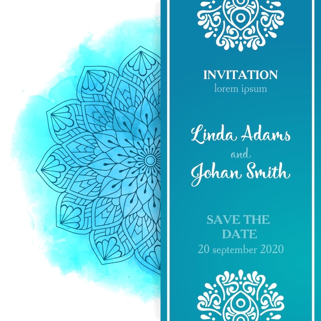 Blue ethnic wedding design