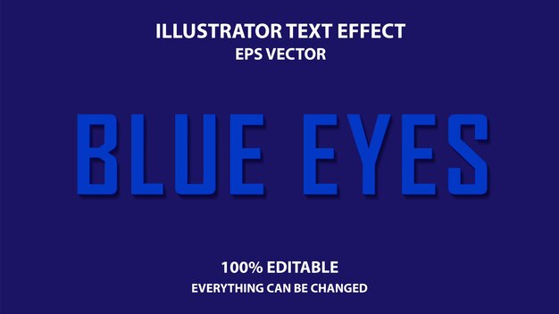 BLUE EYES EDITABLE TEXT EFFECT