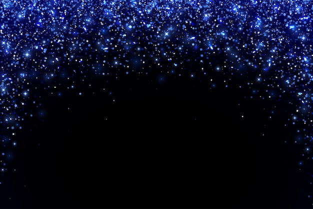 Vector blue falling glitter particles arch form vector illustration