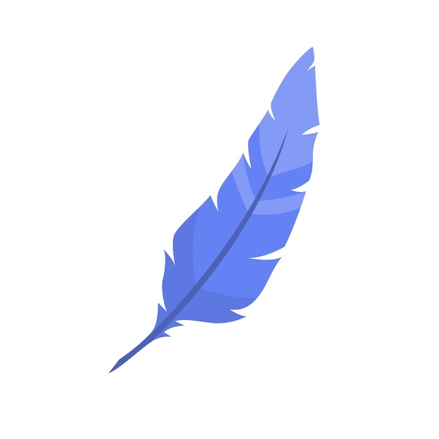 Blue feather illustration