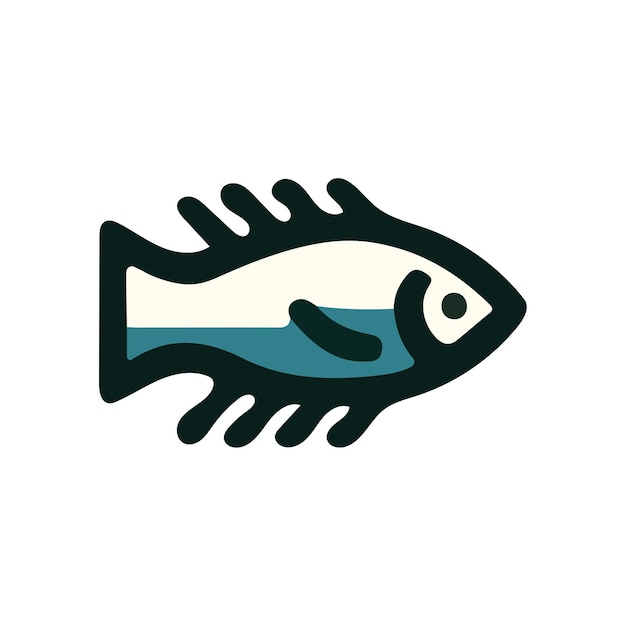 Vector blue fish