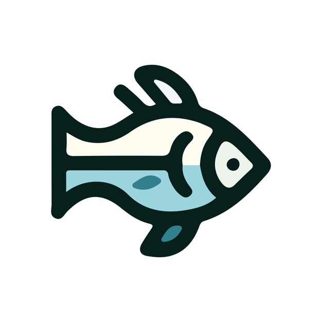 Vector blue fish