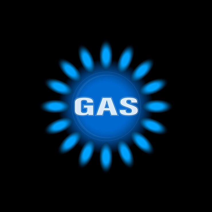 Premium Vector Blue flame of gas on a black background