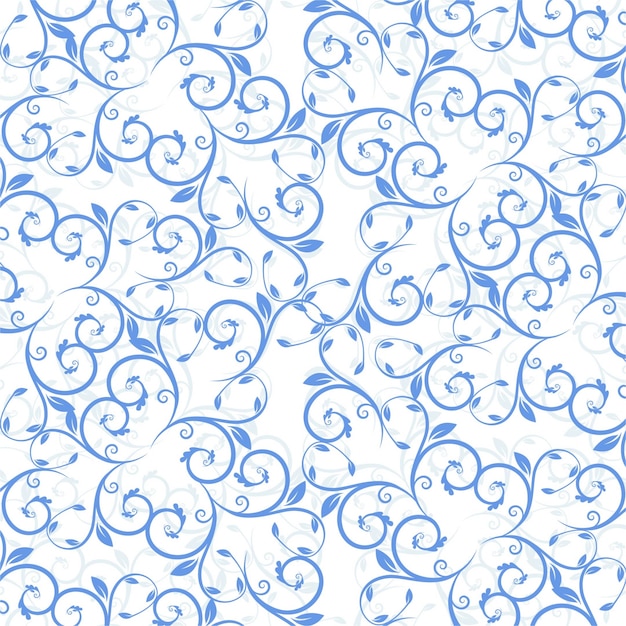 Blue floral pattern background