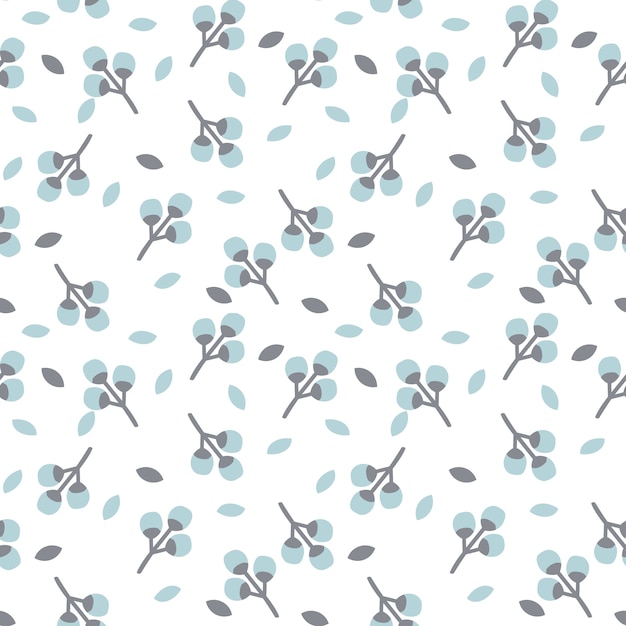 Blue floral seamless pattern background and decorate