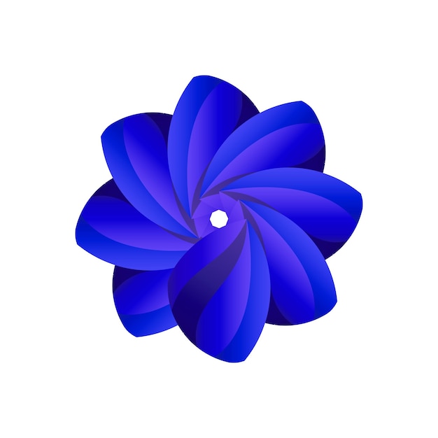 blue flower with gradient effect