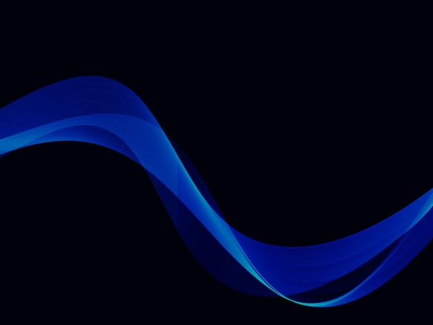 Vector blue flowing line technology design background vector