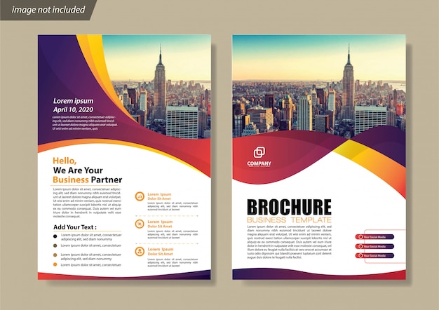 blue flyer business template for brochure company