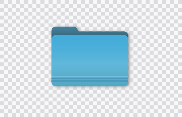 Vector blue folder flat vector icon isolated on a transparent background vector illustration