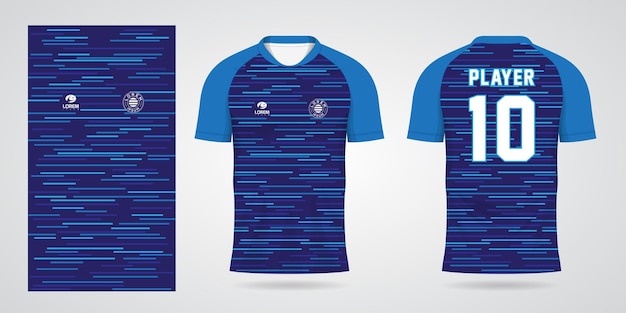 blue football jersey sport design template