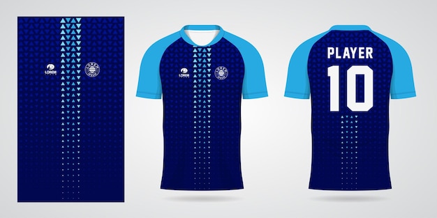 Modello di design sportivo maglia da calcio blu