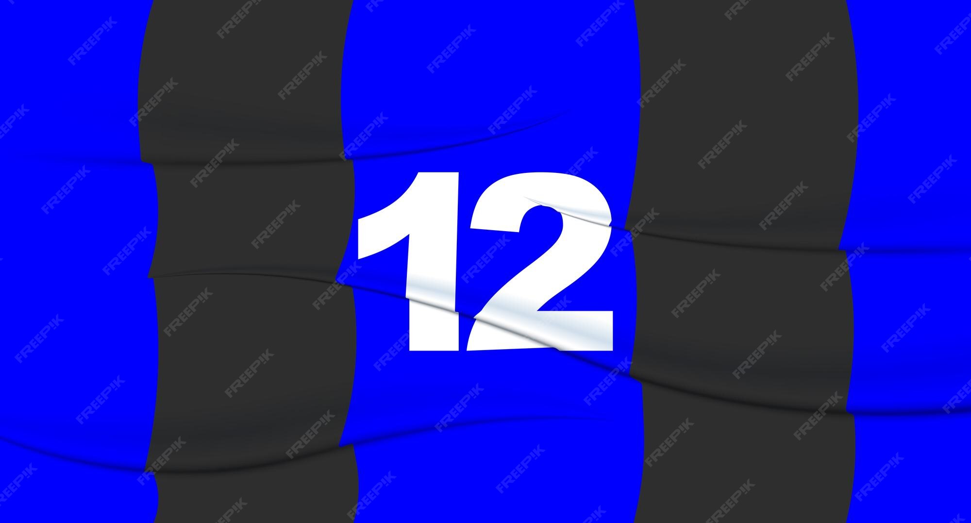 Premium Vector Blue footballer's number on a football jersey 12
