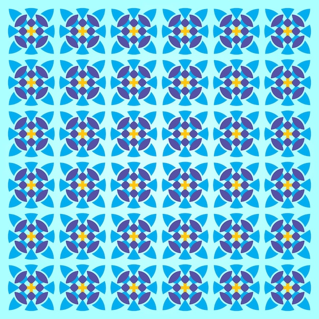 Blue Frolal Pattern