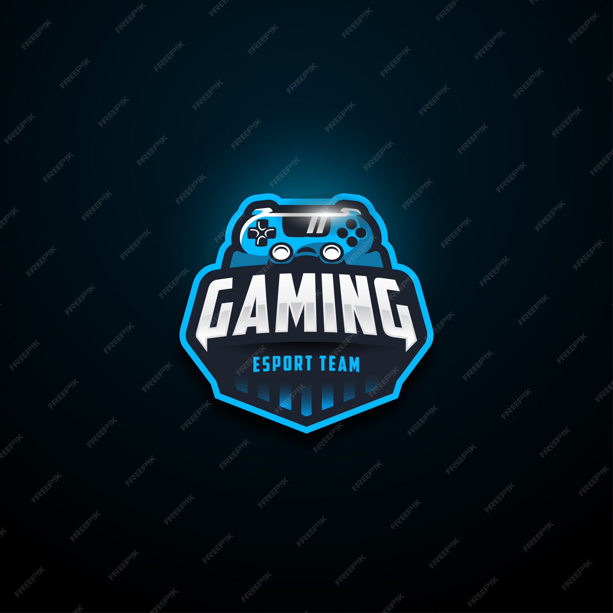 Premium Vector | Blue gaming e sport team logo