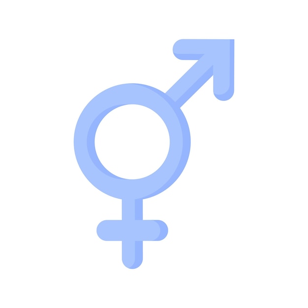 Blue gender symbol of bigender.