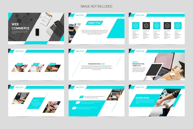 Blue geometric business promotion presentation slides