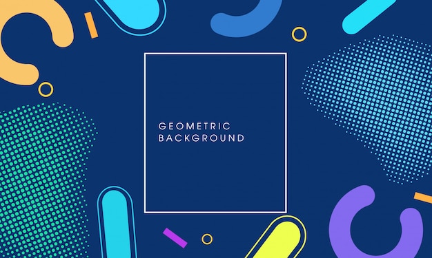 Blue geometric modern background