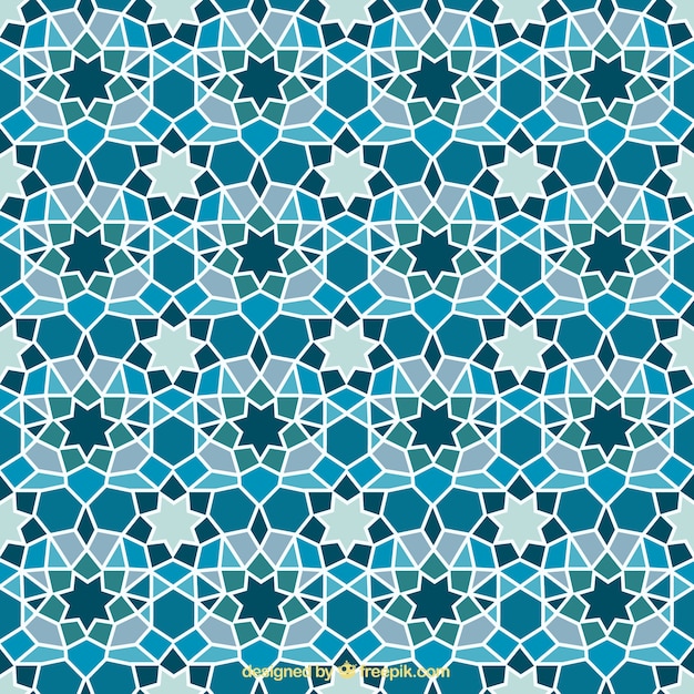 Blue geometric mosaic background