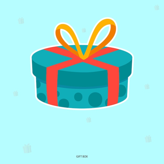 Vector blue gift