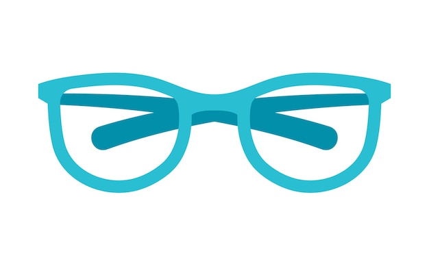 Blue glasses vector design element