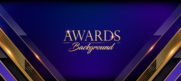 Premium Vector | Blue and gold award background a modern and elegant