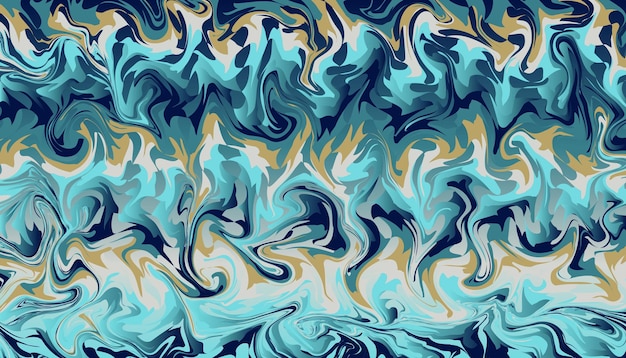 Vector blue gold liquid effects background