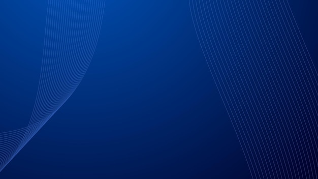 Синие градиентные обои с кривой линией для фона или презентации