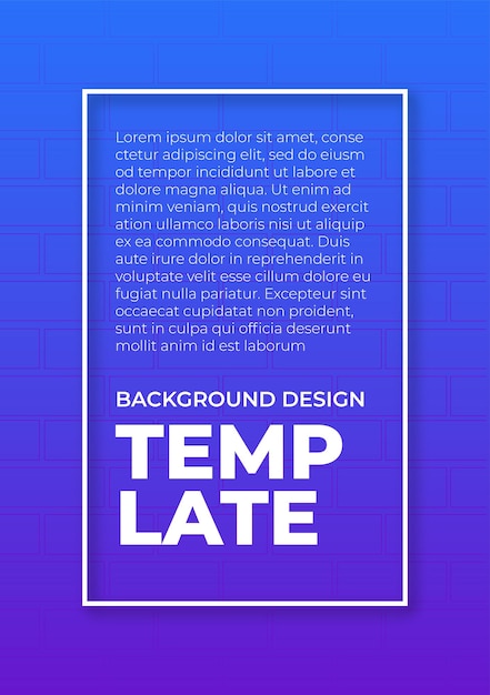 Blue gradient  brochure cover template design