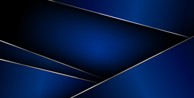 blue gradient color with silver list geometric triangle vector background overlap layer on black space for text and square background design eps10 vector