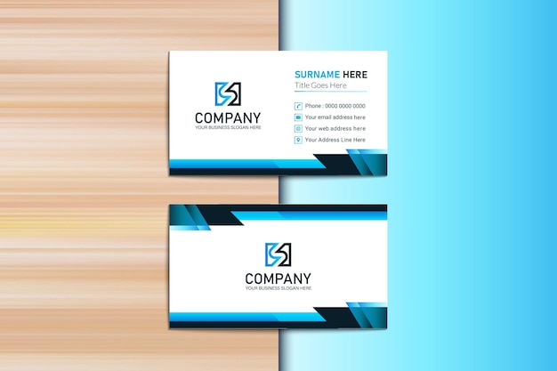 Blue Gradient Creative and professional business card design