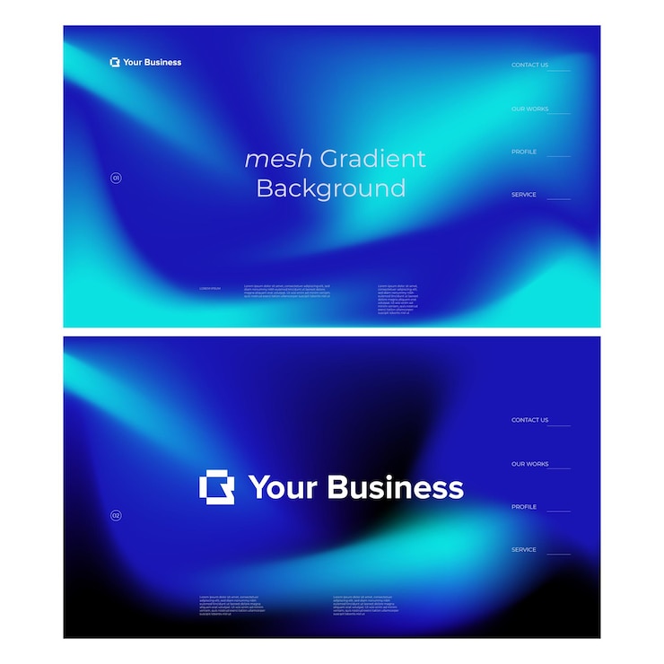Vector blue gradient mesh background