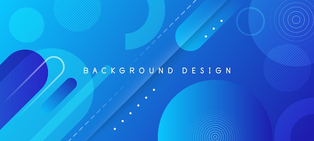 Blue gradient minimal vector background with dotted and circle shape