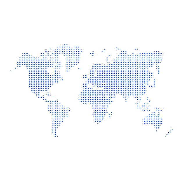 ブルーグラディエントベクトル世界地図