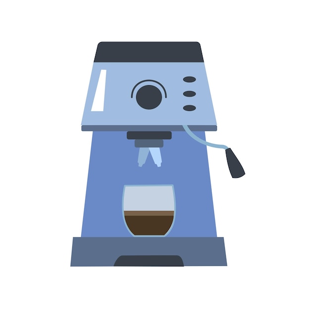 a blue and gray coffee machine