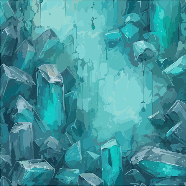 Vector blue and green abstract background precious colors treasure shine gem transparent