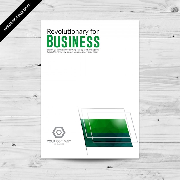 Blue and green abstract business flyer design template