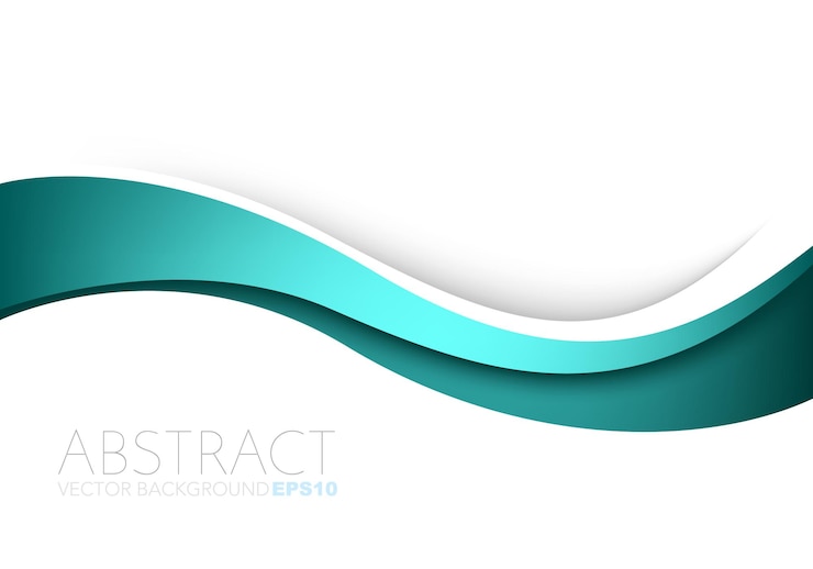 Vector a blue and green abstract design with a green and blue swirl
