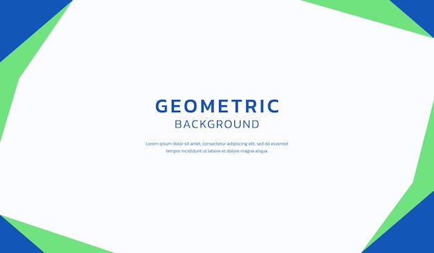 Blue and green abstract geometric background vector illustration premium vector