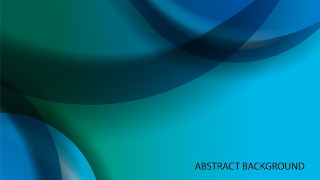 A blue and green background with the words abstract bauhaus on it