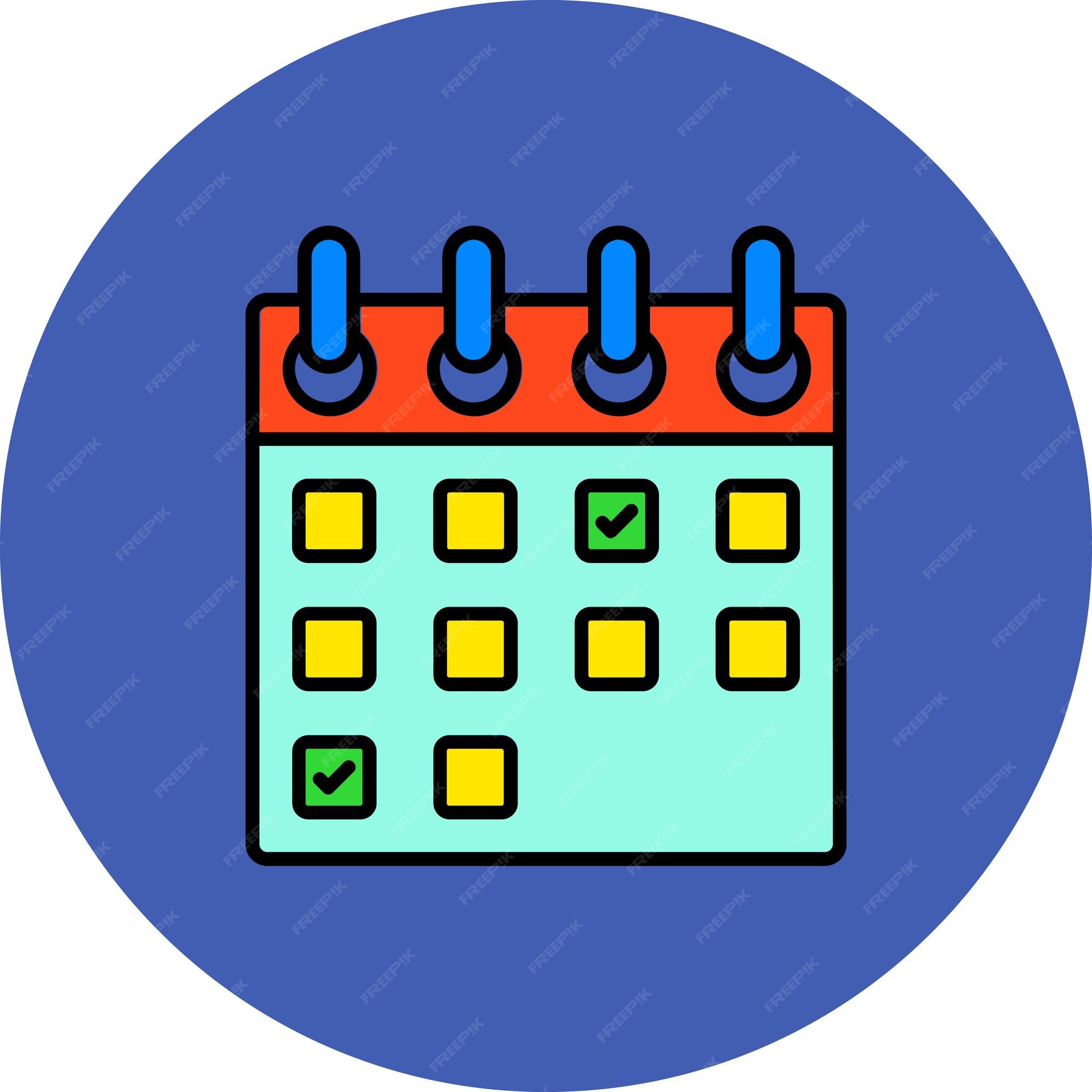 Premium Vector A blue and green calendar with a green and blue background
