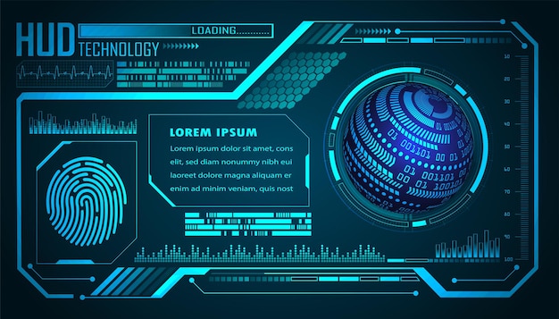 A blue and green futuristic technology banner