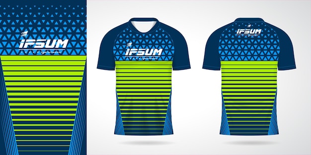 blue green jersey sport design template