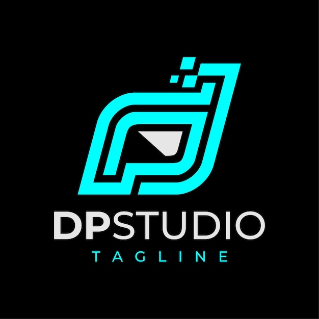 Сине-зеленый логотип для тега dps studio