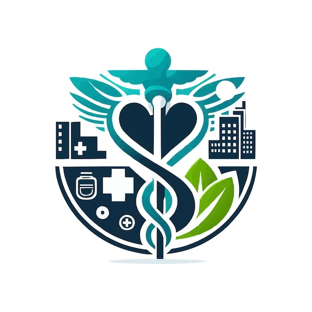 Vector a blue and green logo of a health service company